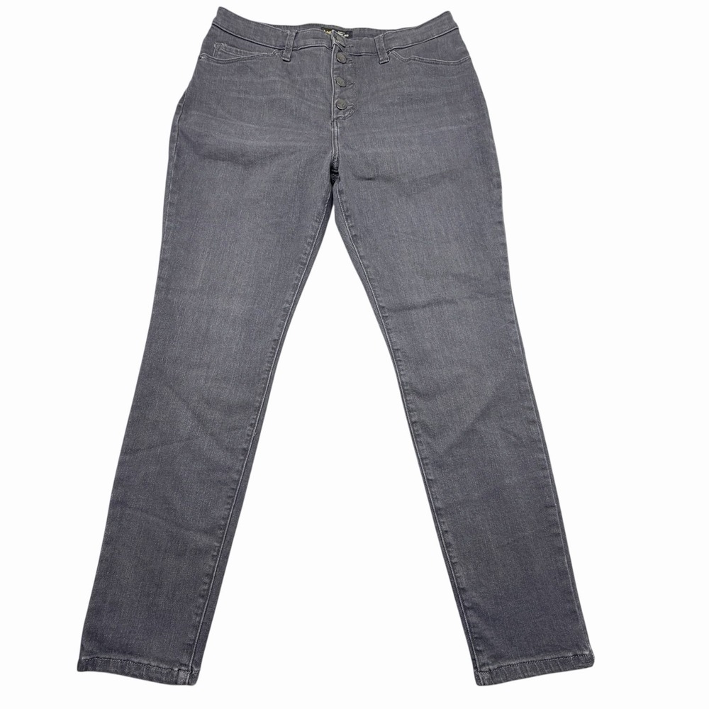 Lee Women Gray Sculpting‎ Slim Fit Skinny Leg Jeans Size 14M